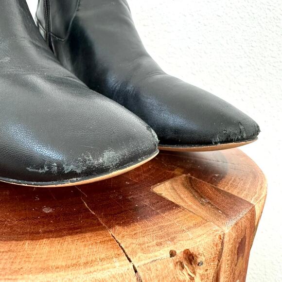 Coach Nala Black Monogram Heel Ankle Boots, Size 7.5 – Classic Logo Block Heels - Picture 3 of 11